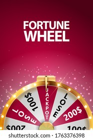 Wheel of Fortune, Lucky Icon with Place for Text. Vector Illustration EPS10