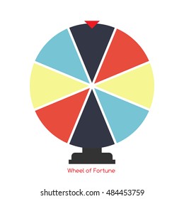 Wheel of Fortune, Lucky Icon. Vector Illustration EPS10