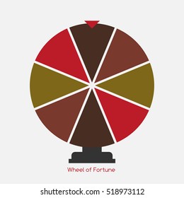 Wheel of Fortune, Lucky Icon. Vector Illustration EPS10