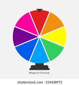 Wheel of Fortune, Lucky Icon. Vector Illustration EPS10
