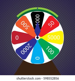 Wheel of Fortune, Lucky Icon. Vector Illustration EPS10