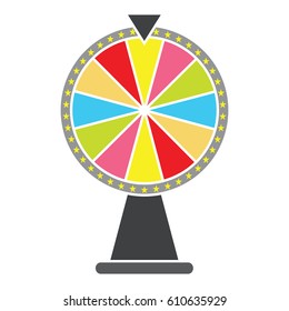 Wheel of Fortune, Lucky Icon. Vector