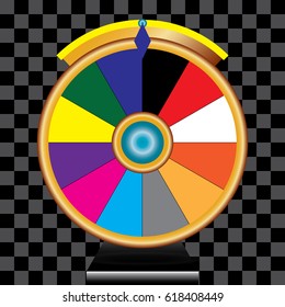 Wheel of Fortune, Lucky Icon. Vector Illustration EPS10