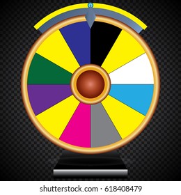 Wheel of Fortune, Lucky Icon. Vector Illustration EPS10