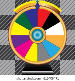 Wheel of Fortune, Lucky Icon. Vector Illustration EPS10