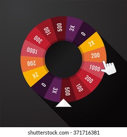 wheel of fortune on a dark background