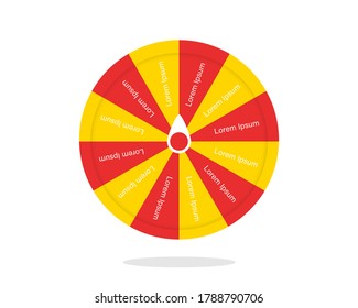 Wheel of fortune. Roulette. Vector image isolated on a white background.