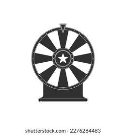 Wheel of fortune simply icon.  Lucky roulette, Lottery online casino concept.