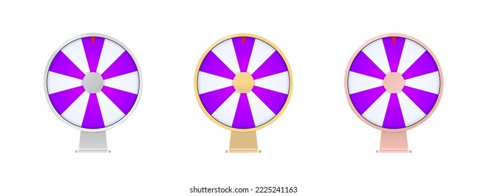 Wheel of Fortune. Spin lucky wheel. Casino spinning fortune wheel. Vector illustration