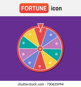 wheel fortune spin. Wheel of fortune vector illustration