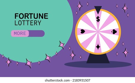 Wheel of fortune in a stylish design. Vector illustration
