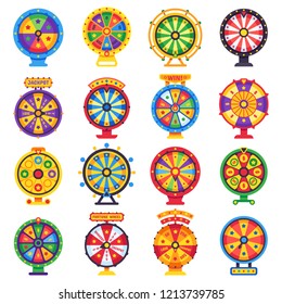 Wheel Fortune Turning Lucky Spin Game Stock Vector (Royalty Free ...