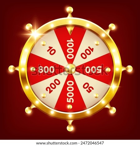 Wheel of Fortune. Vector 3D illustration.