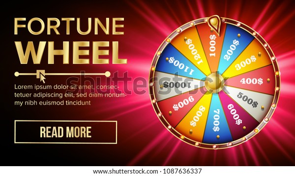 Wheel Of Fortune Vector. Gamble Chance\
Leisure. Colorful Gambling Wheel. Jackpot Prize Concept Background.\
Bright Illustration\
\
