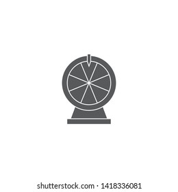 wheel of fortune vector icon, isolated on white background