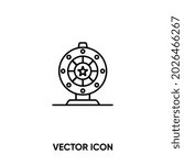 Wheel of fortune vector icon. Modern, simple flat vector illustration for website or mobile app.Lottery or casino roulette symbol, logo illustration. Pixel perfect vector graphics	
