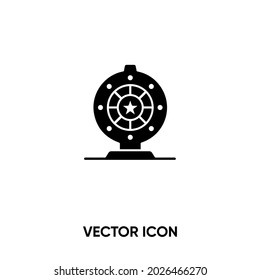 Wheel Of Fortune Vector Icon. Modern, Simple Flat Vector Illustration For Website Or Mobile App.Lottery Or Casino Roulette Symbol, Logo Illustration. Pixel Perfect Vector Graphics	