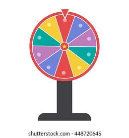 Rueda de la ilustración vectorial de la fortuna