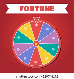 Wheel Of Fortune Vector Illustration. Wheel Of Fortune Logo