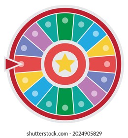 Wheel of fortune vector illustration. Spin and roulette fortune vector