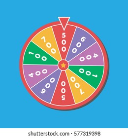 Wheel of fortune vector illustration. Wheel vector symbol