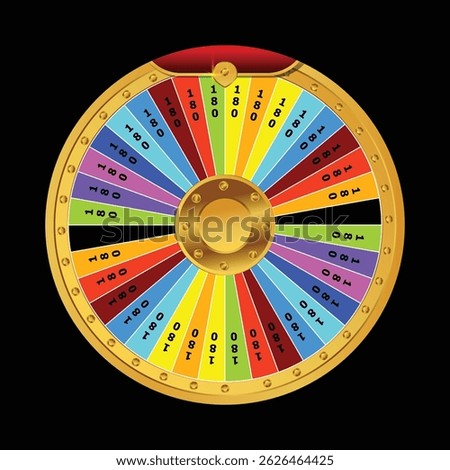 Wheel of Fortune Vector – Spin Game EPS Illustration