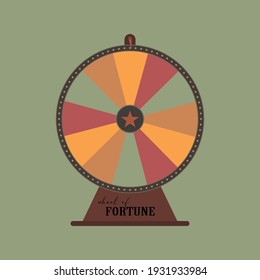 Wheel Of Fortune: Vintage Roulette Game Spin Vector