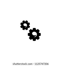 Wheel, gear, setting mechanisms, settings vector illustration icon symbol pictogram