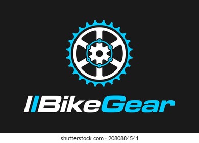 Wheel Gear Sprocket Cogs Chain Ring Engine Machine Bike Bycicle Motor logo design