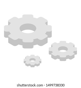 Wheel gear system icon. Isometric of wheel gear system vector icon for web design isolated on white background
