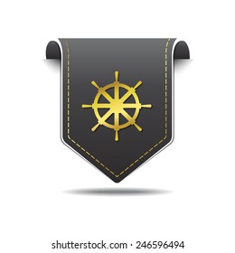 Wheel golden Vector Icon Design