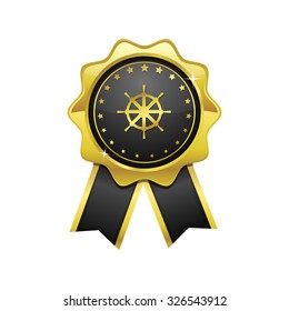 Wheel golden Vector Icon Design