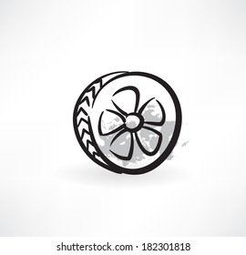 wheel grunge icon