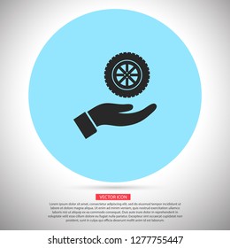 wheel in the hand icon