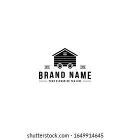 wheel house logo design vector template