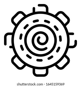 Wheel hypnosis icon. Outline wheel hypnosis vector icon for web design isolated on white background