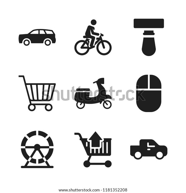 wheel icon. 9 wheel\
vector icons set. car, mouse and motorbike icons for web and design\
about wheel theme