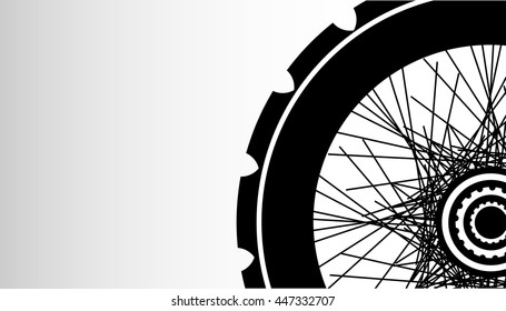 Wheel Icon, bicycle wheel icon flat, vector illustration