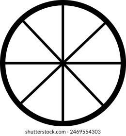El icono de rueda eps 10.