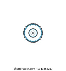 Wheel icon design. Transportation icon vector illustration