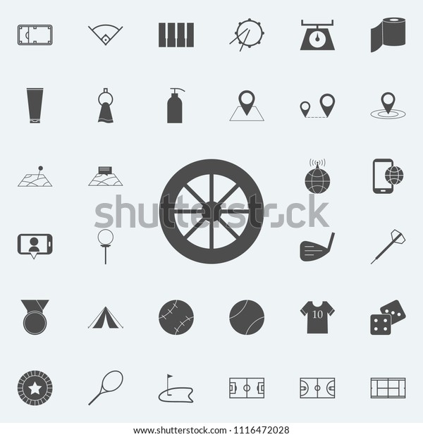 wheel icon. Detailed set
of  Minimalistic  icons. Premium quality graphic design sign. One
of the collection icons for websites, web design, mobile app on
colored background