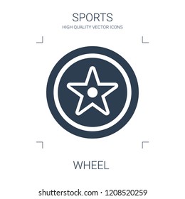wheel icon. high quality filled wheel icon on white background. from sports collection flat trendy vector wheel symbol. use for web and mobile
