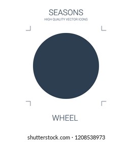 wheel icon. high quality filled wheel icon on white background. from seasons collection flat trendy vector wheel symbol. use for web and mobile