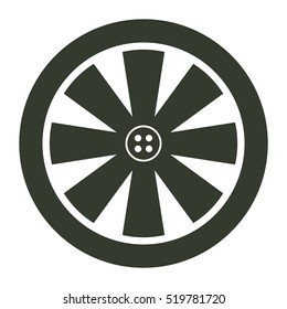 wheel icon illustration isolated vector sign symbol