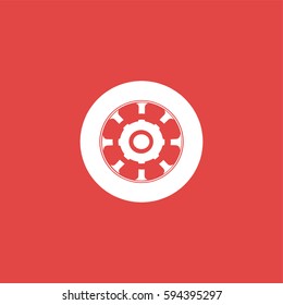 Wheel icon illustration isolated vector sign symbol