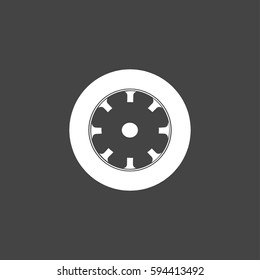 Wheel icon illustration isolated vector sign symbol
