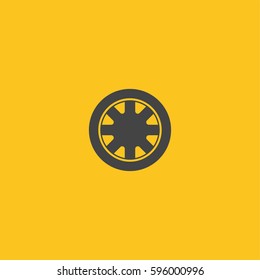 Wheel icon illustration isolated vector sign symbol