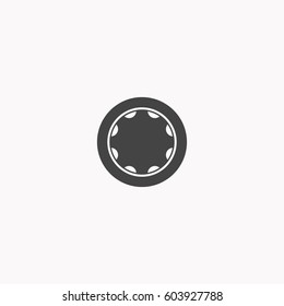 Wheel icon illustration isolated vector sign symbol