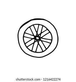 wheel. icon isolated object silhouette.