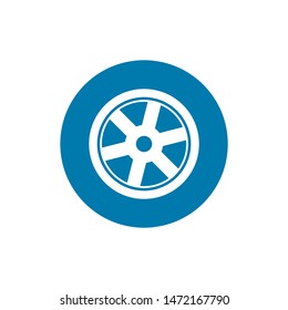Wheel Icon Isolated on White Background. Simple icon for websites, web design, mobile app, info graphics. Flat vector